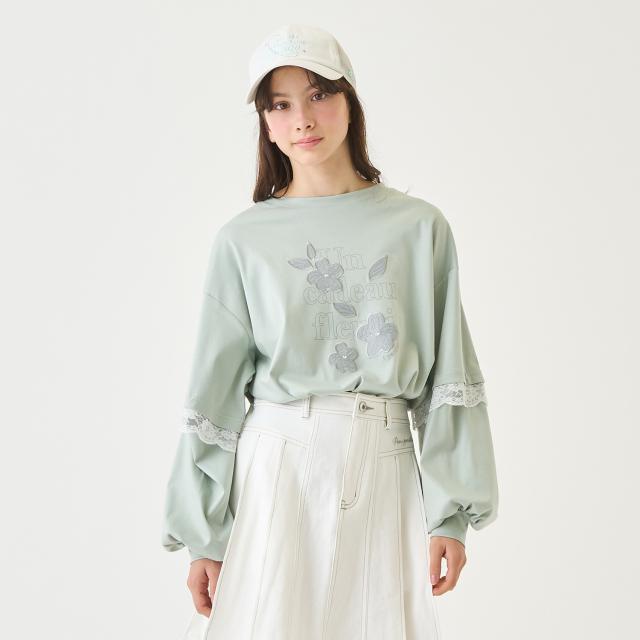 ポンポネットジュニア(pom ponette junior)【130cmあり】袖取り外しロゴTシャツ