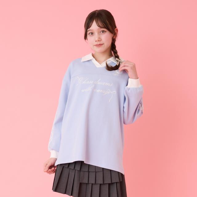 袖レースユニホーム長袖Tシャツ【30％OFF】【SALE】【O_30】【26SS】【SSSL】