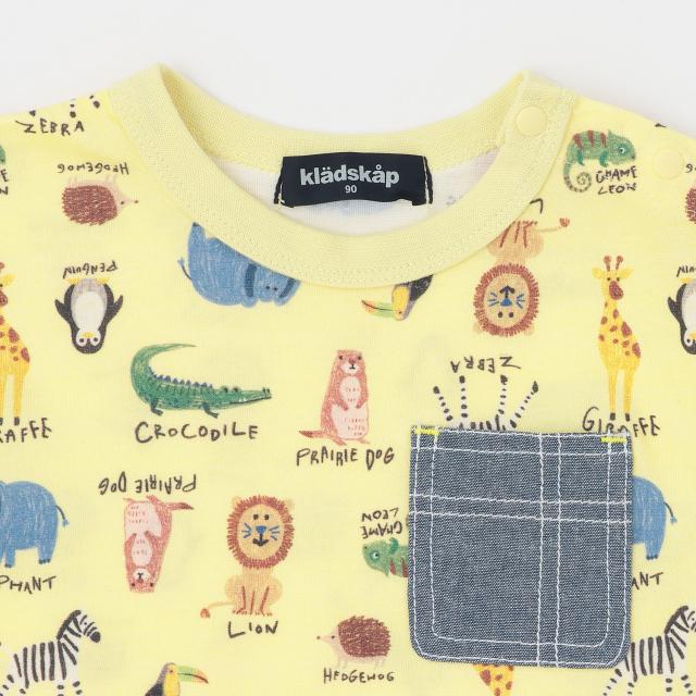 クレードスコープ(kladskap)アニマル総柄半袖Tシャツセットアップ_2