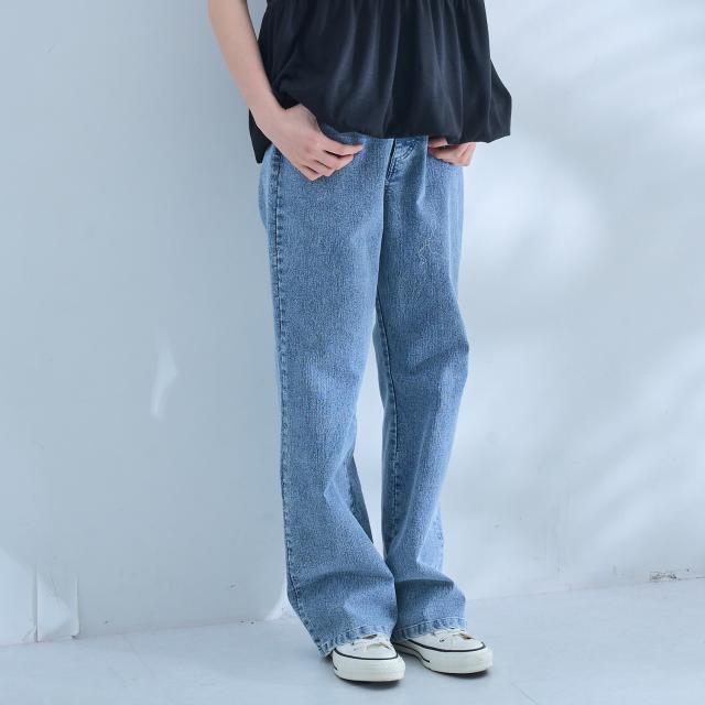 ポンポネット　アミ(POM PONETTE AMI)【AMI】ストレッチデニムフレアパンツ