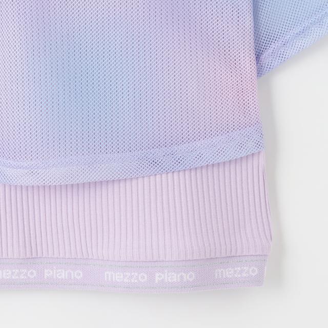 メゾピアノ(mezzo piano)肩開きメッシュTシャツ ＆タンクトップセット