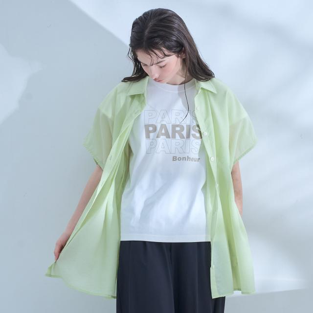 ポンポネット　アミ(POM PONETTE AMI)【AMI】タックシャツ×【接触冷感】インナーTシャツセット