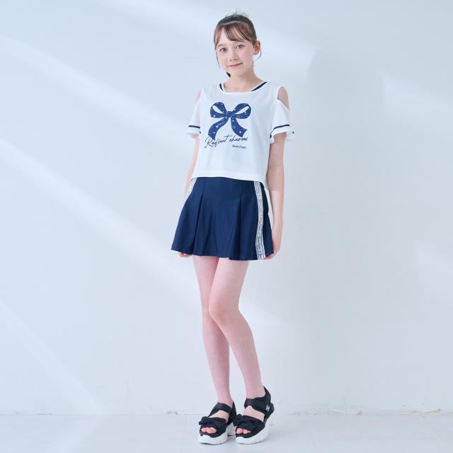 メゾピアノジュニア(mezzo piano junior)【SWIM】スクール対応スイムウェア（Tシャツつき）