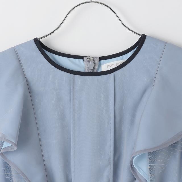ポンポネットジュニア(pom ponette junior)ラメシフォンワンピース_1