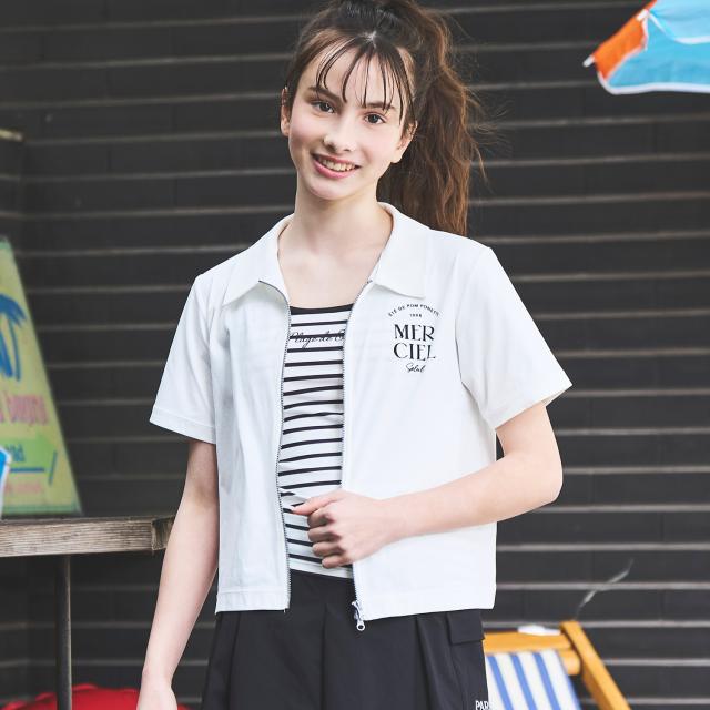 ポンポネットジュニア(pom ponette junior)【SWIM】【UVカット】ジップアップコーデ3点セット_1
