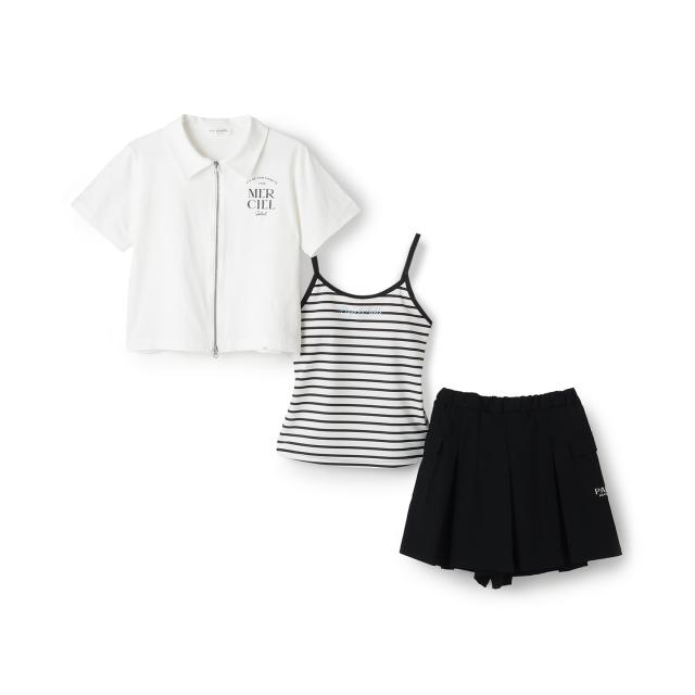 ポンポネットジュニア(pom ponette junior)【SWIM】【UVカット】ジップアップコーデ3点セット_8