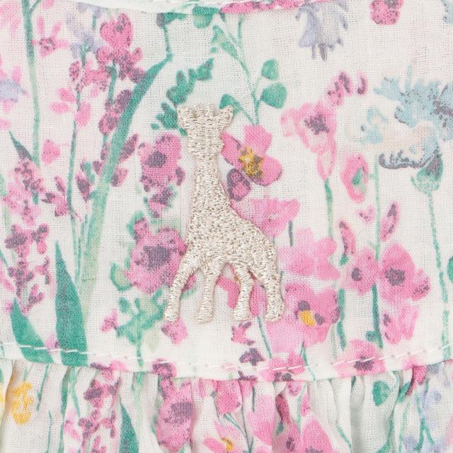 キリンのソフィー(Sophie la girafe)リップル花柄ベビースーツ【日本製】_3