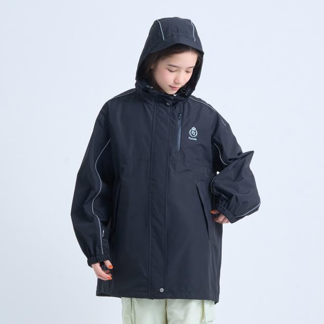ポンポネットジュニア(pom ponette junior)【透湿撥水】【晴雨兼用】サコッシュつき撥水コート