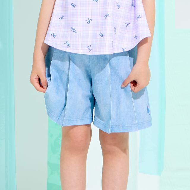 ケーピー(KP)【SWIM】チェック×デニム風 セパレーツ水着 スイムキャッフ゜付き_1
