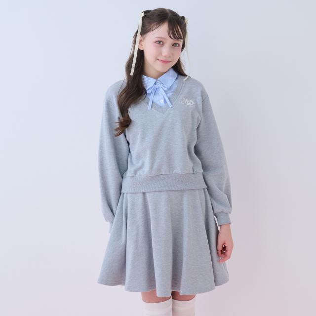 メゾピアノジュニア(mezzo piano junior)シャツドッキングセットアップ