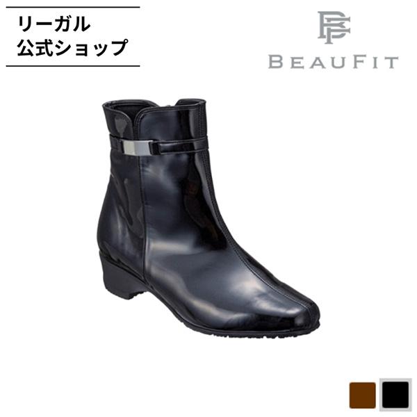 公式 BEAUFIT A60W 耐滑仕様ソールドレスレインブーツ ブラックエナメル ブーツ レディース リーガル コーポレーション |