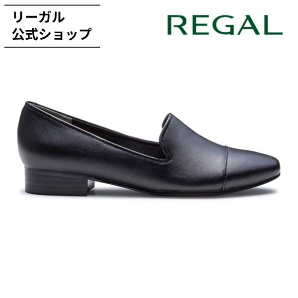 リーガル 公式 REGAL F25M スリッポンシューズ ブラック フラットシューズ レディース | スリッポン 革靴 本革 ローヒール