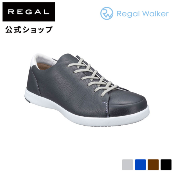 リーガル 公式 Regal Walker 324W ディアスキン スニーカー グレー メンズ | リーガルウォーカー 革靴 本革 レザースニーカー レザー