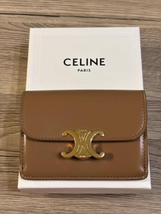極美品】CELINE セリーヌ トリオンフ カードケース 名刺入れ ブラウン