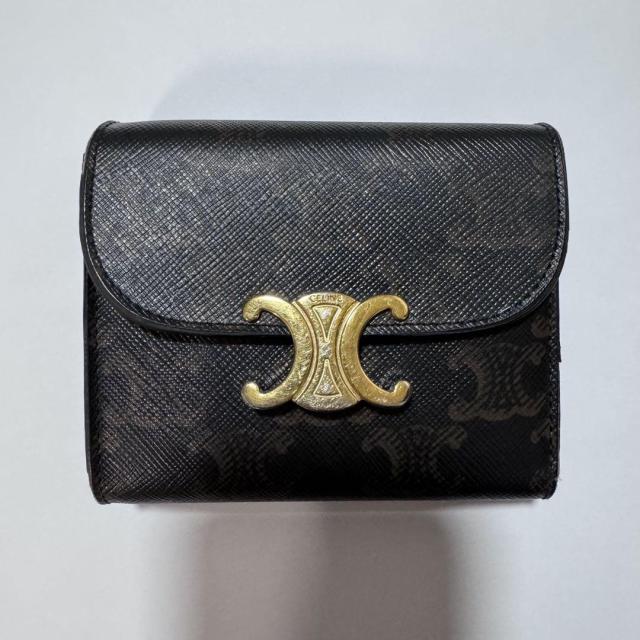 CELINE】スモール フラップウォレット トリオンフ/トリオンフキャンバス 
