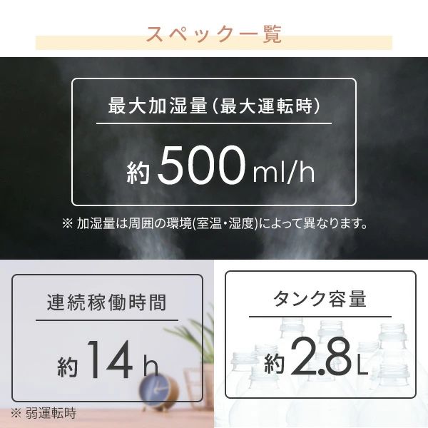 【15%オフクーポン 11/17 23:59迄】加湿器 スチーム式加湿器 上部給水 急速モード搭載 すぐに沸く タンク容量 2.8L  KS-GD281(W)  スチーム加湿器 加湿機 スチーム加湿機 スチーム式加湿機 加熱式 大容量 卓上 おしゃれ