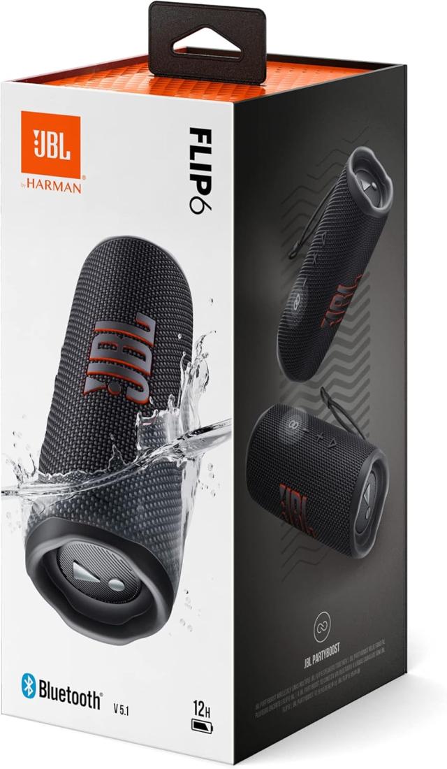 JBL FLIP6 Bluetooth ポータブル スピーカー JBLFLIP6BLK ブラック 2