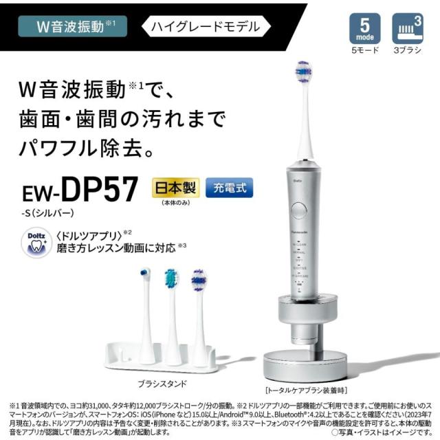 Panasonic パナソニック 音波振動ハブラシ ドルツ EW-DP57-P ピンク 