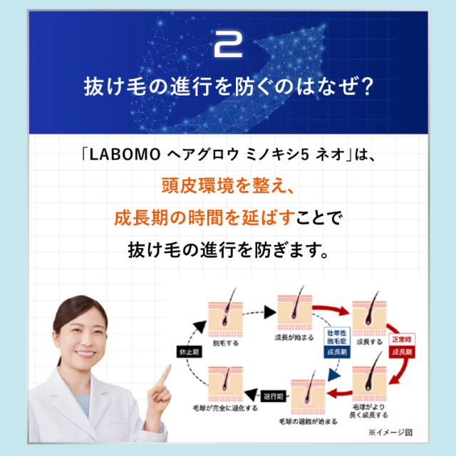 【第1類医薬品】アートネイチャー ラボモ ヘアグロウ ミノキシ5 ネオ 72mL 2本 セット 発毛剤 育毛剤 ミノキシジル 5% AGA 男性用 毛生え薬 薄毛対策 発毛 育毛 養毛 男性 メンズ 発毛促進 抜け毛 脱毛症 薄毛 脱毛 頭皮 送料無料 LABOMO 公式_9