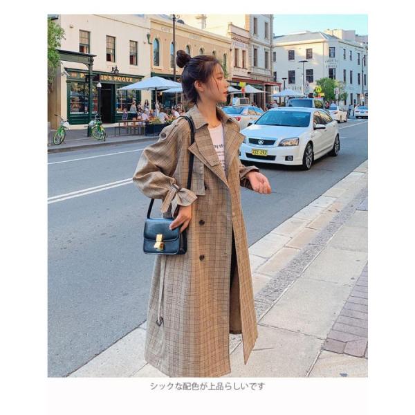 ブリットチェック レディース スプリングコート コート ロングコート