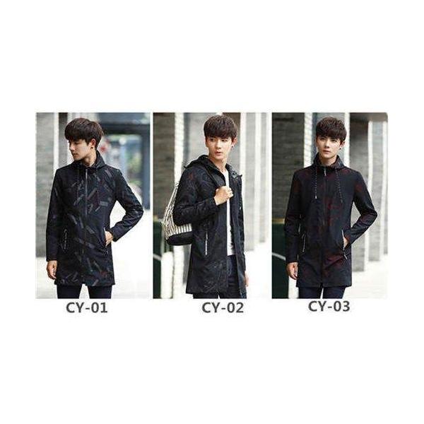 ロングコート メンズ 裏起毛 厚手 長袖 アウター ウィンドブレーカー