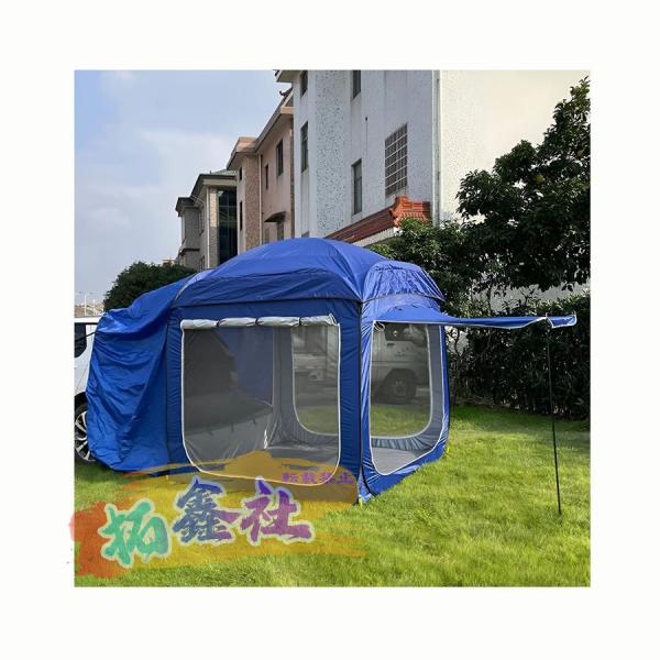 ランクテント車中泊テントキャンプ 防災対策ト テント 日よけ?防水?UV機能付き、メッシュ窓付き、リアゲートハッチバックテント、車と連結可能、屋根シート付き