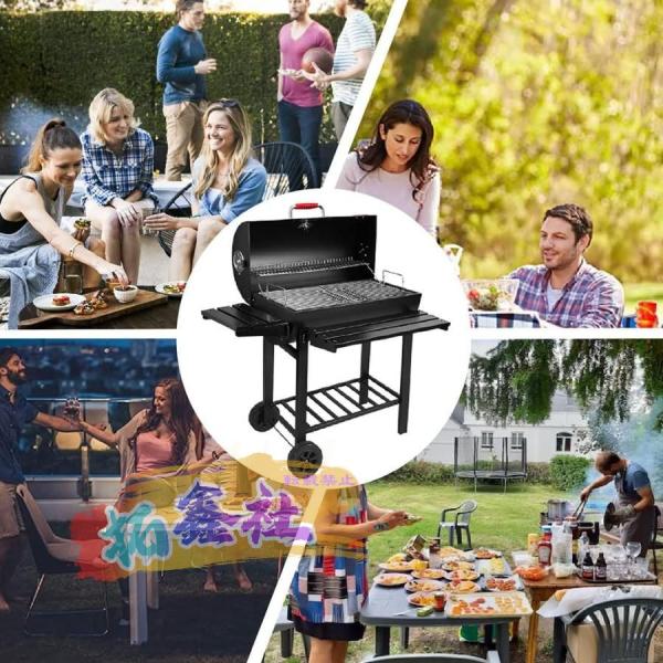バーベキュー コンロ グリル 炭火焼き中型BBQグリル115x69x126cm BBQ