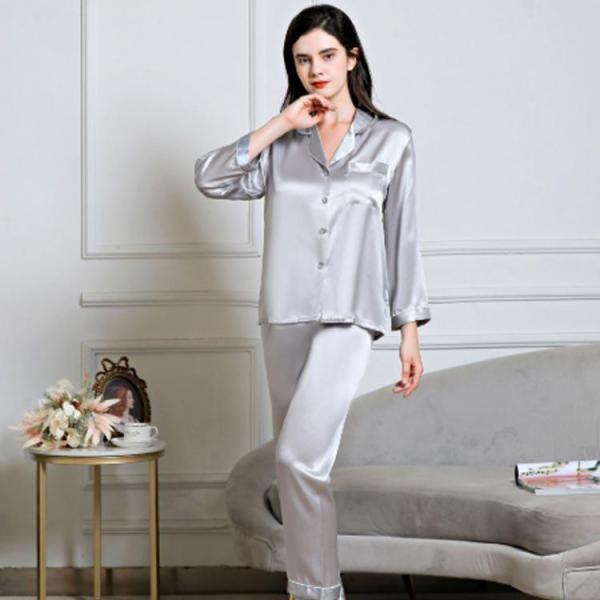 シルク パジャマ レディース シルク100％ シルクパジャマ 長袖