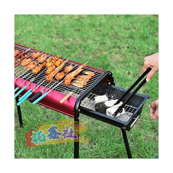 ポータブルBBQグリル チャコールラック アウトドア ピクニック