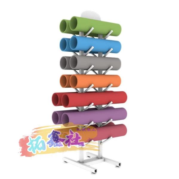 ヨガマット ストレージラック 大きな背の高いヨガマットラックフロアスタンド、 自立型ヨガマット＆フォームローラーホルダー、 14マットを保持し、 ホームジム