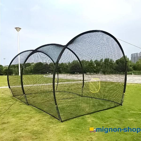 バッティングネット 折りたたみ 大型 野球 バッティングゲージ 野球ネット 庭 自宅 ティーバッティング 打撃練習 防球ネット 2.4m 5x3x3m 保護ネット 練習用具