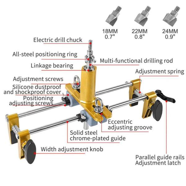 木のドアのためのほぞ穴ロックのジグ、ドア ロックの穴の