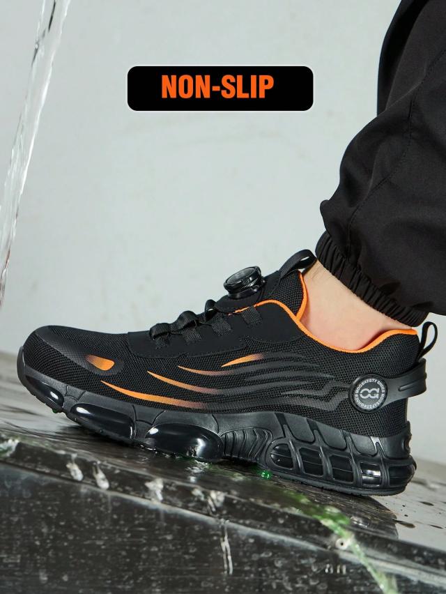 安全靴 作業靴 ダイヤル式安全靴 セーフティーシューズ 鋼先芯 軽量 通気 防滑安全靴 メンズ 作業靴 労働保護靴 耐摩耗性の作業靴 おしゃれあんぜん靴 耐穿刺性 耐衝撃性 滑り止 男女兼用 足が疲れない安全靴 23-29cm