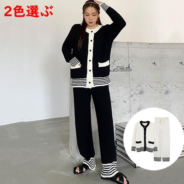 パジャマ モコモコ もこもこ ルームウェア あったか レディース 冬 防寒 部屋着 寝巻き 上下セット ゆったり 暖か シンプル    2色/F