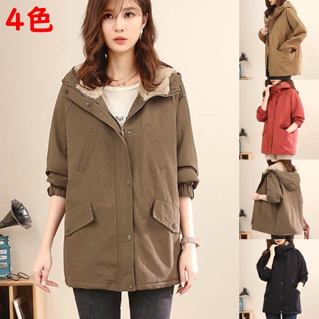 ジャケット ブルゾン レディース 裏起毛 中綿ジャケット コート アウター 秋 冬 おしゃれ 中綿 長袖 軽い 暖     M-4XL/4色