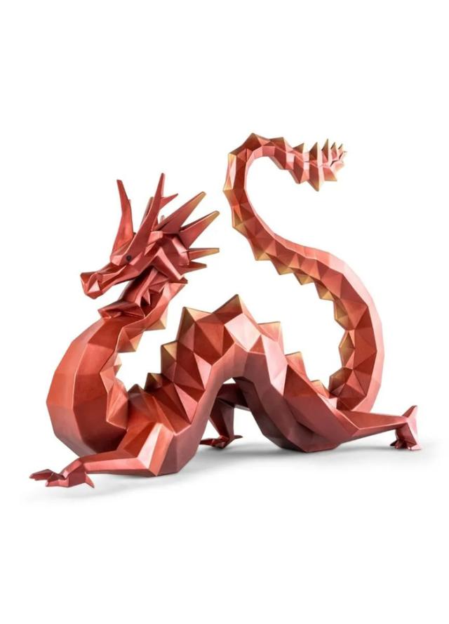 Origami ドラゴン Red 70周年記念モデル Limited Edition  LLADRO リヤドロ  【限定品】置物 竜 十二支 オブジェ インテリア 磁器 おしゃれ プレゼント 玄関 お祝い 新築 開業 癒し リビング 寝室 事務所 オフィス 【正規品】01002033