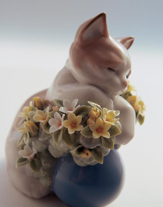 LLADRO リヤドロ 見いつけた 猫 フィギュリン 置物 LLADRO (リヤドロ