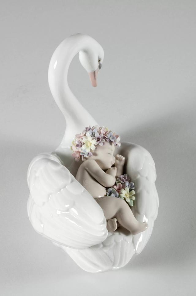 LLADRO リヤドロ 置物 リヤドロ 置物 女性 小鳥 ワンピース