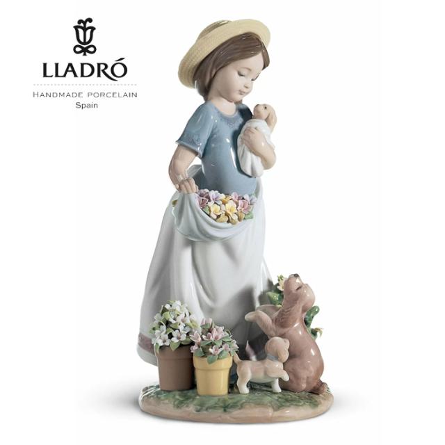 リヤドロ かわいい！ 犬と少女 リヤドロ かわいい！ 8531 少女 犬