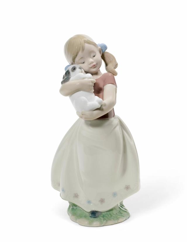 かわいい! LLADRO リヤドロ フィギュリン 犬 子供 置物 オブジェ
