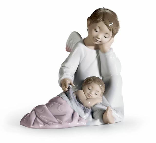 守ってあげるよ 女の子 LLADRO リヤドロ  置物 オブジェ インテリア 人形 磁器 かわいい おしゃれ スペイン プレゼント 玄関 お祝い 新築 開業 癒し リビング 寝室 事務所 オフィス 【正規品】 01008549