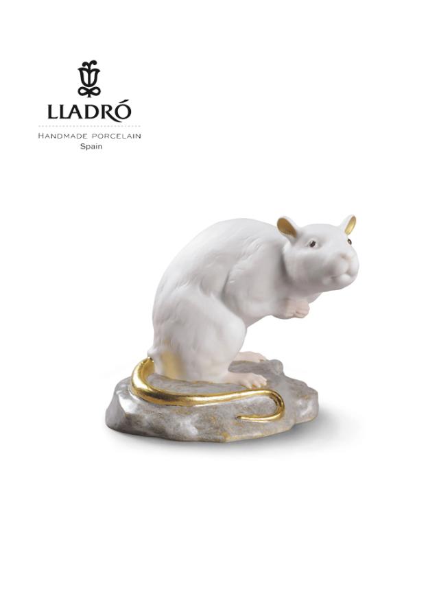 The Rat 小 LLADRO リヤドロ  置物 ネズミ 鼠 オブジェ インテリア 人形 磁器 おしゃれ スペイン プレゼント 玄関 お祝い 新築 開業 癒し リビング 寝室 事務所 オフィス 【正規品】01009123