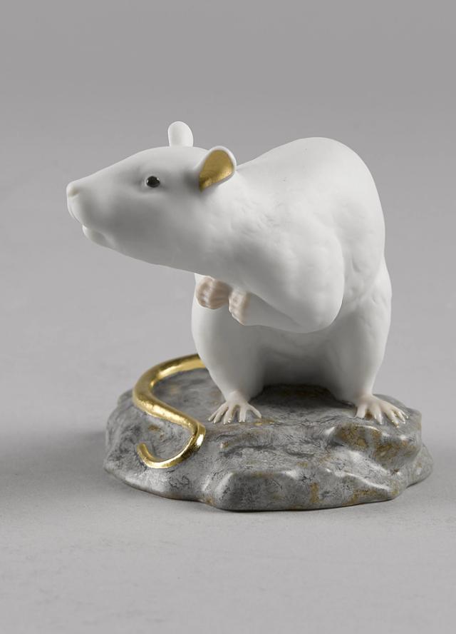 The Rat 小 LLADRO リヤドロ  置物 ネズミ 鼠 オブジェ インテリア 人形 磁器 おしゃれ スペイン プレゼント 玄関 お祝い 新築 開業 癒し リビング 寝室 事務所 オフィス 【正規品】01009123