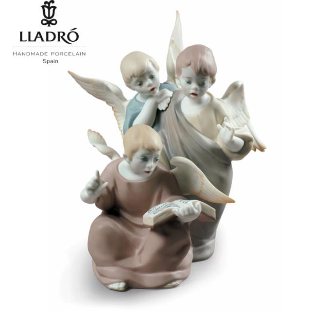 天使の歌声 ANGELIC VOICES LLADRO リヤドロ  合唱 出産祝い  置物 オブジェ インテリア 磁器 かわいい スペイン プレゼント お祝い 新築 開業 癒し リビング 寝室 事務所 オフィス 【正規品】01009188