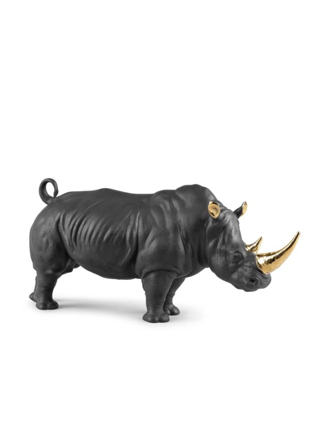 サイ Bold Black Limited Edition LLADRO 【限定品】黒 リヤドロ  置物 オブジェ インテリア 人形 磁器 おしゃれ スペイン プレゼント 玄関 お祝い 新築 開業 癒し リビング 寝室 事務所 オフィス 【正規品】 01009595