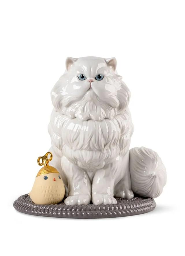 ペルシャ猫とおもちゃ LLADRO リヤドロ 置物 オブジェ インテリア 磁器