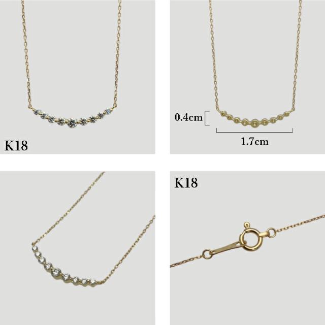 K18ネックレス Pt900ネックレス レディース ダイヤモンド K18 Pt900