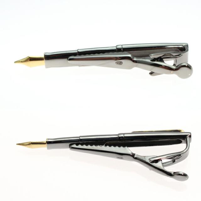 ネクタイピン 万年筆 ペンシル SILVER タイバー かっこいい おしゃれ ペン ブランド SV シルバー925 エナメル 黒 ケース付き  メンズアクセサリー 男性 ネクタイピン 万年筆 ペンシル SILVER タイバー かっこいい おしゃれ