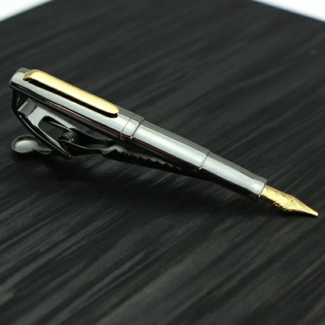 ネクタイピン 万年筆 ペンシル SILVER タイバー かっこいい おしゃれ