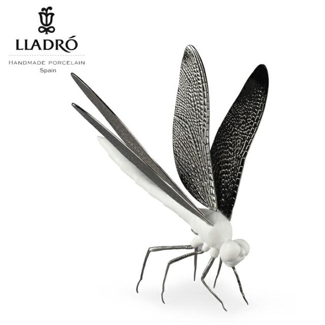 トンボ White LLADRO 【正規品】リヤドロ フィギュリン 新作 昆虫 01009480 ポーセリン 磁器 人形 置物 インテリア プレゼント お祝い 新築 開業 玄関 オフィス リビング リアル